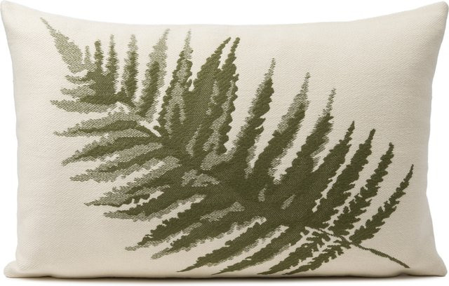 Kissenhülle MARY von gozze in Grün und Weiß mit floralem Country House Design aus Baumwolle und Polyester - Bild 1