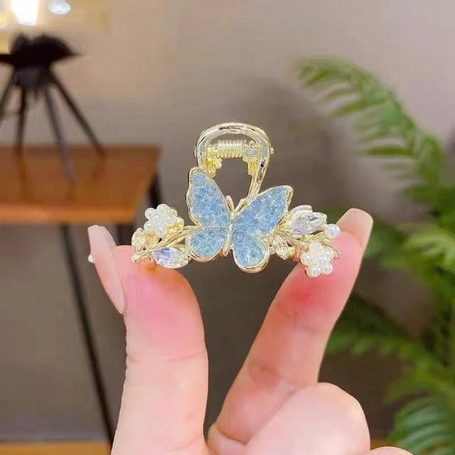 Haar Clips Schmetterling, Perle, Strass, Damen, Mädchen - Bild 1