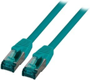 EFB-Elektronik Patchkabel Cat.6A S/FTP RJ45 Ethernet/LAN, Farbe: Grün/Türkis, Länge: 1,5 m - Bild 1