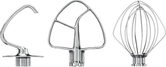 KitchenAid 5KSM5TH3PSS Zubehör-Set aus Edelstahl, 3-teilig, Silber - Bild 1