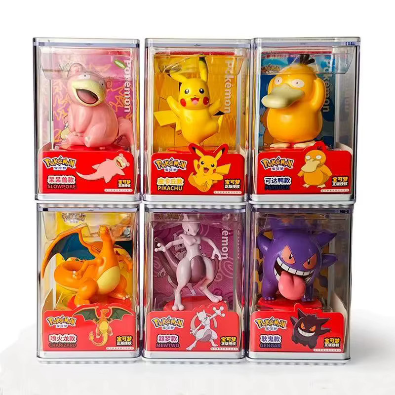 DUODUOBAO Pokémon Charizard, Psyduck, Pikachu, Mewtwo, Gengar, Slowpoke, Figurenornament, Set / Bundle - Bild 2