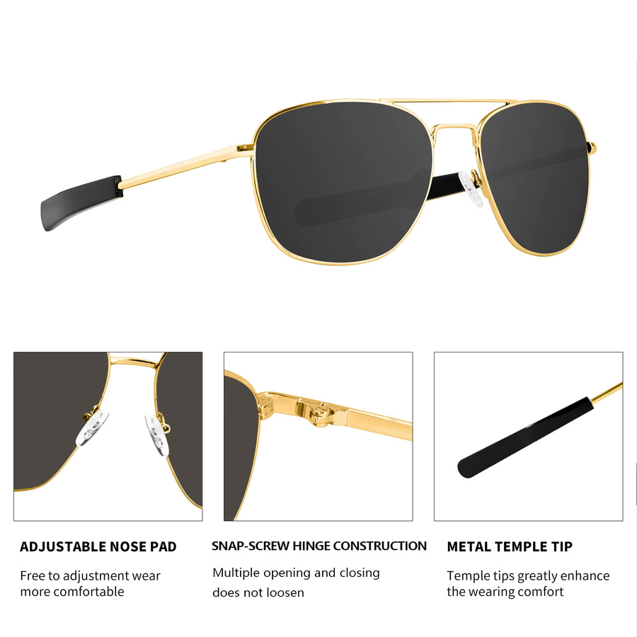 MAXJULI Sonnenbrille Aviator, Metall, polarisiert, Herren - Bild 4