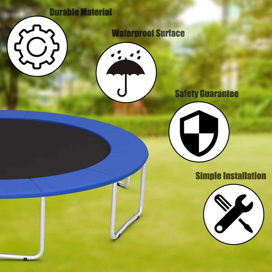 AMYOGA Universelle Ersatz-Trampolin-Sicherheitspolstermatte in Blau, wasserdichte Trampolin-Abdeckung zum Schutz der Federn, passend für 6 Fuß, 8 Fuß und 10 Fuß - Bild 2