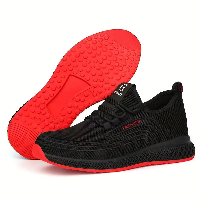 QUELERK Sicherheitsschuhe mit Stahlkappe in Schwarz, atmungsaktive Arbeitsschuhe für Damen und Herren nach EN ISO 20345 - Bild 6