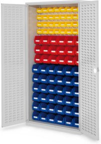 Kappes Schlitzplattenschrank RasterPlan Mod. 55 mit Vollblechtüren in Grau RAL 7035 - Bild 1