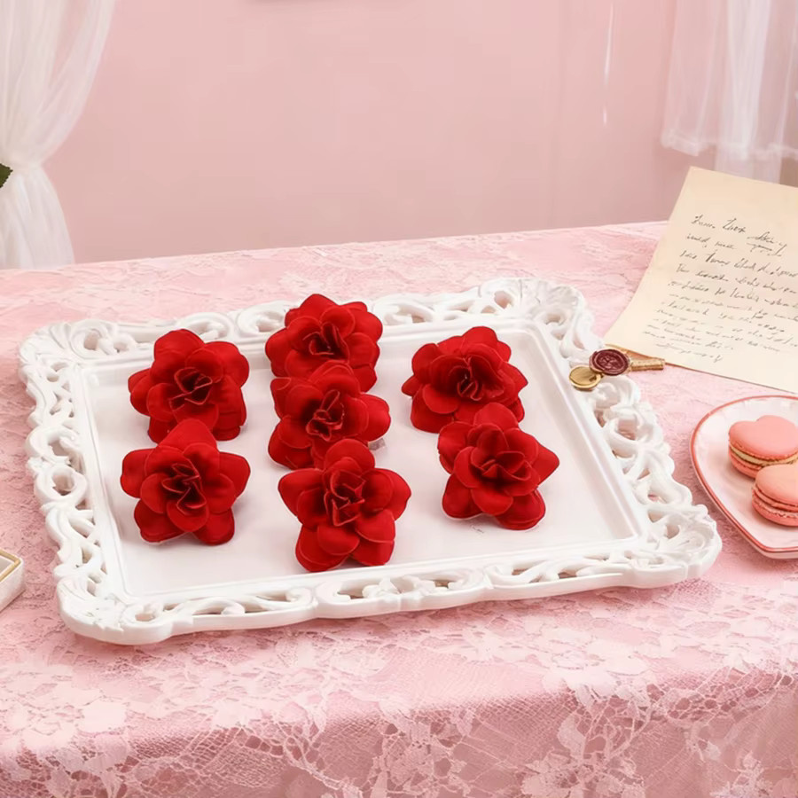 Künstliche rote Rosenköpfe für Valentinstag, Hochzeit und DIY-Dekorationen - Bild 2