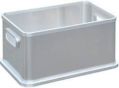 Gmoehling Aluminium Box ohne Deckel Silber 120 Liter stapelbar mit Griffen - Bild 1