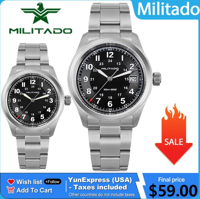 Militado Armbanduhr, Quarz, Edelstahl, Saphirglas, 10 ATM, Herren - Bild 1