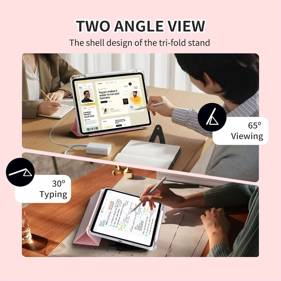 Transparente Kristall-Tablet-Hülle mit Stiftschlitz und magnetischem Stand für Apple iPad Mini 6 (2021) und iPad Mini 7 (2024) 8,3 Zoll - Bild 2