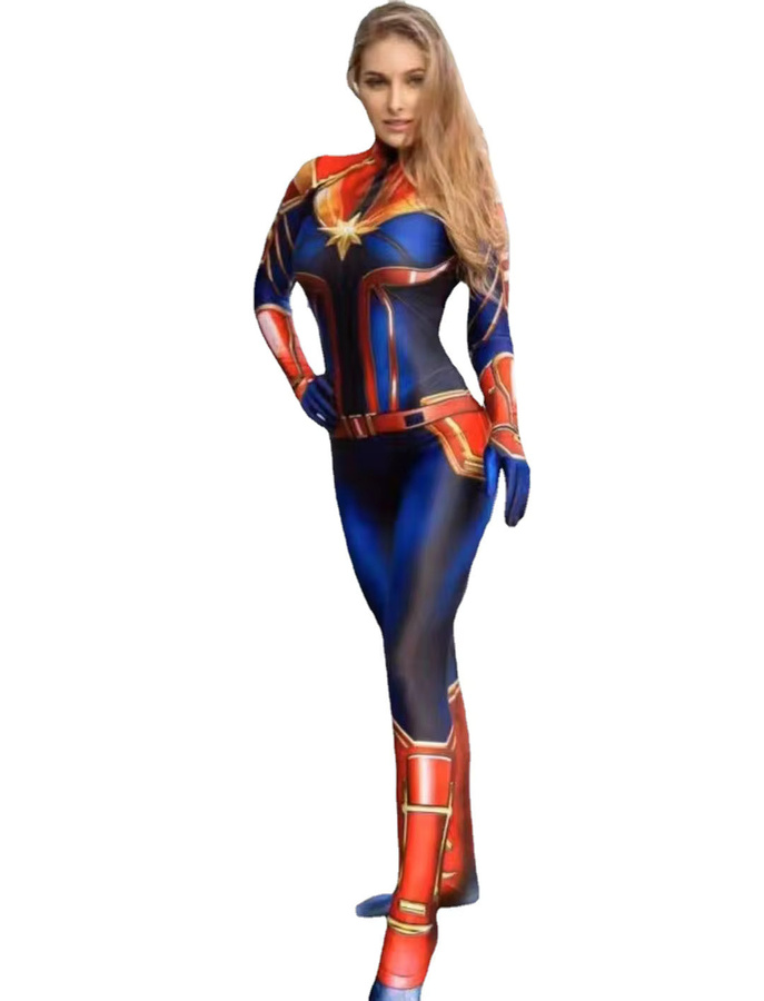 Hasbro Marvel Superhelden Kapitän Superhelden-Bodysuit, Rollenspiel-Outfit, Unisex, Blau - Bild 2