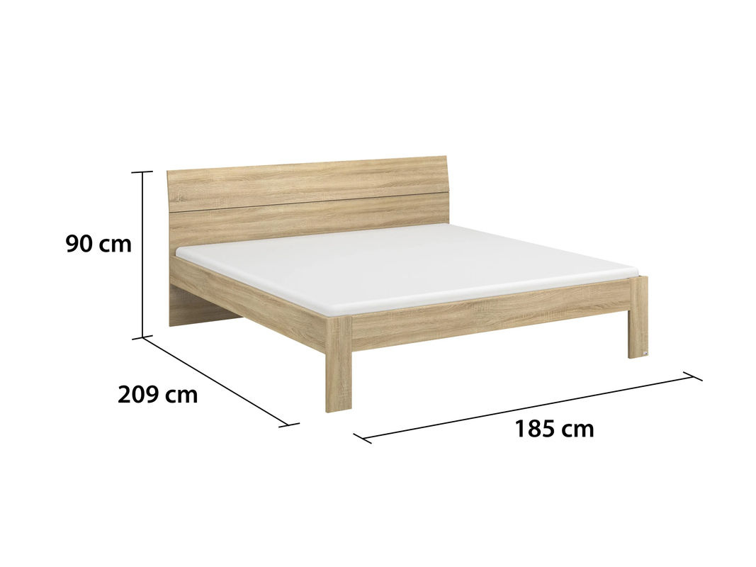 RAUCH BLUE Flexx Bett Alabama in Eiche Sonoma Dekor, Farbe Braun, B/T/H: 180 x 200 x 220 cm - Bild 3