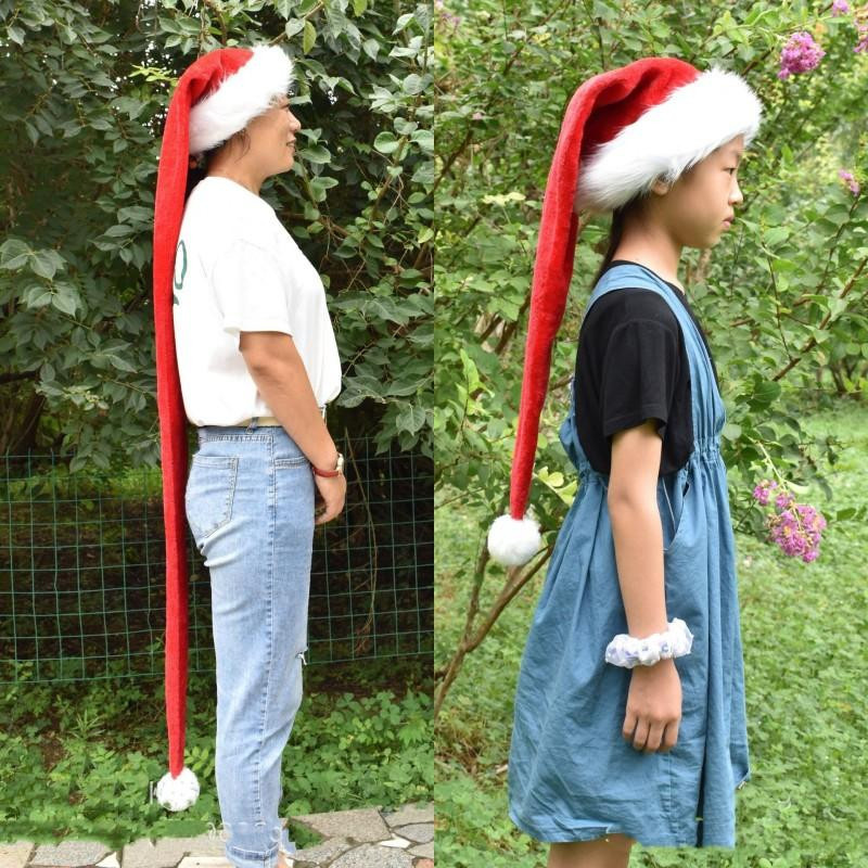 MTMA Weihnachtsmütze Nikolausmütze extra lang für Kinder und Erwachsene in Rot - Bild 2