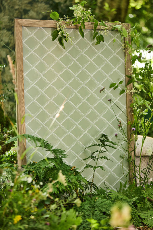 Sanderson Tapete Rye in Shed Green mit geometrischem Abstract-Muster aus Vlies - Bild 2