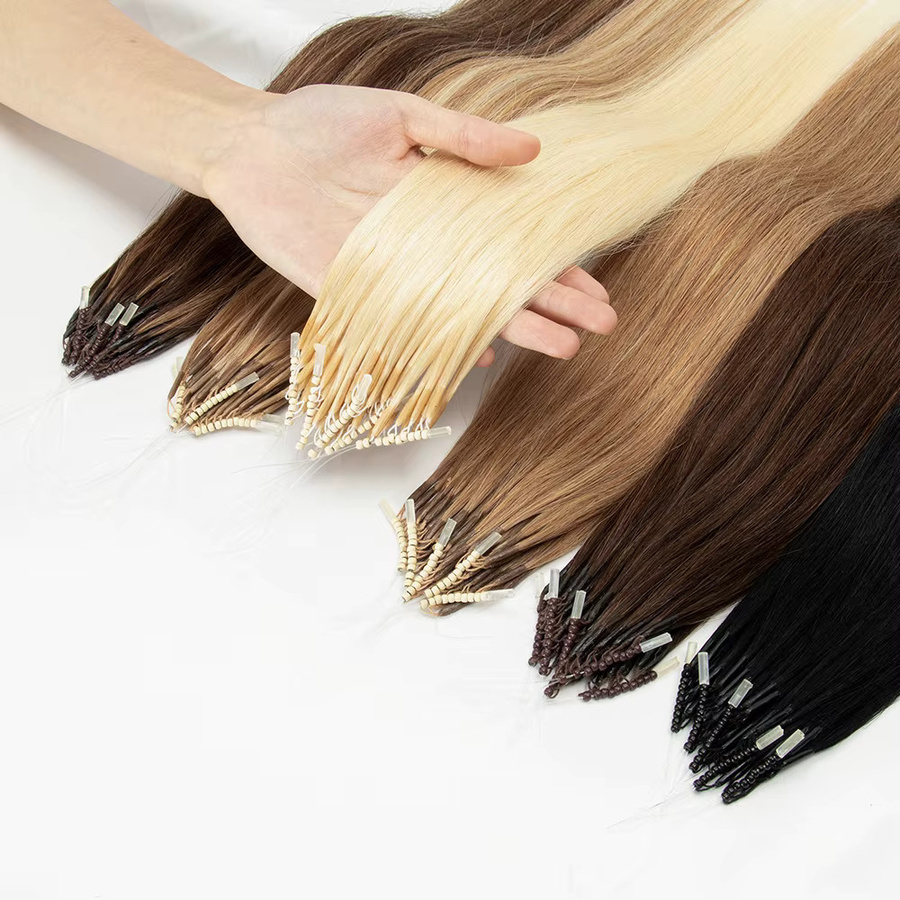 Luxy Beauty 8D Micro Bead Haarverlängerungen Echthaar, Microlink - Bild 2