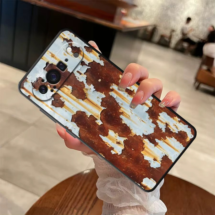 Handyhülle für Google Pixel 8a 7a 6a 9 Pro XL 9a 6 7 8 Pro mit Retro Rost Design in Schwarz und Multicolour Soft Shell - Bild 4