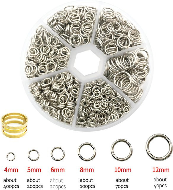 Mehrfarbiges Eisen Biegeringe Set, 6 Fächer mit Öffner, Unisex - Bild 1