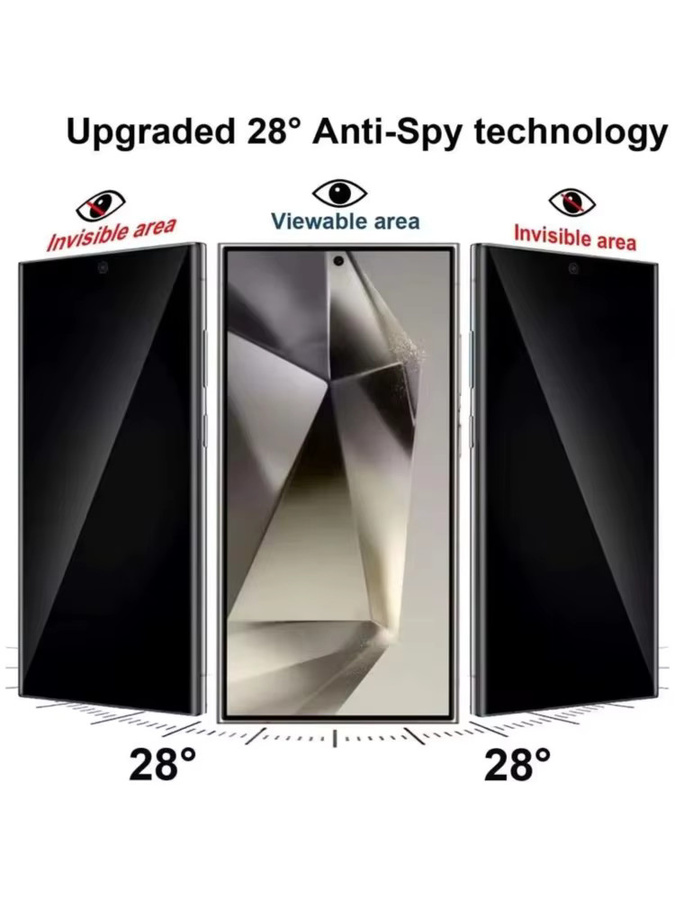 Hydrogel Display Schutzfolie mit Privatsphäre-Funktion für Samsung Galaxy S25 Ultra, S25 FE, S24, S23, S22 und S24 FE 5G, transparente Vollabdeckung - Bild 6