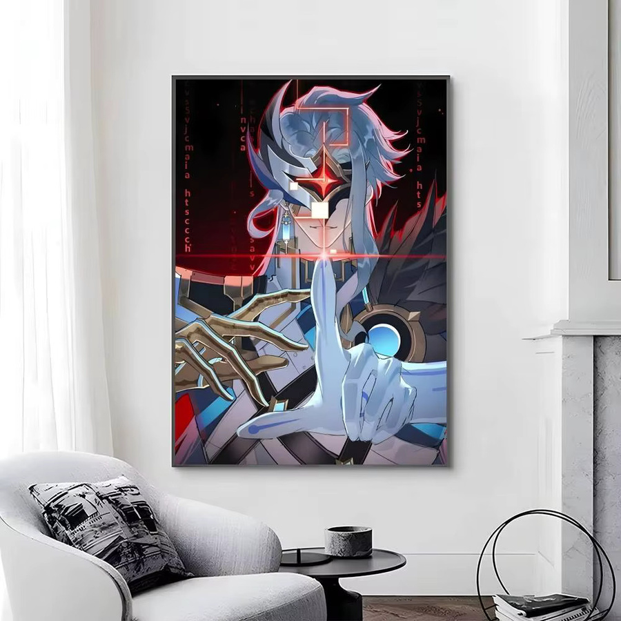 Selbstklebender Papierdruck Genshin Impact Dottore Kunstposter für Wohnzimmer und Schlafzimmer, Mehrfarbig - Bild 6