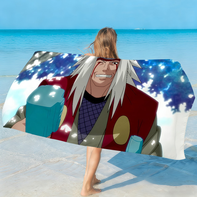 Naruto Anime Jiraiya Handtuch, schnelltrocknend und sandabweisend, Multicolour - Bild 1