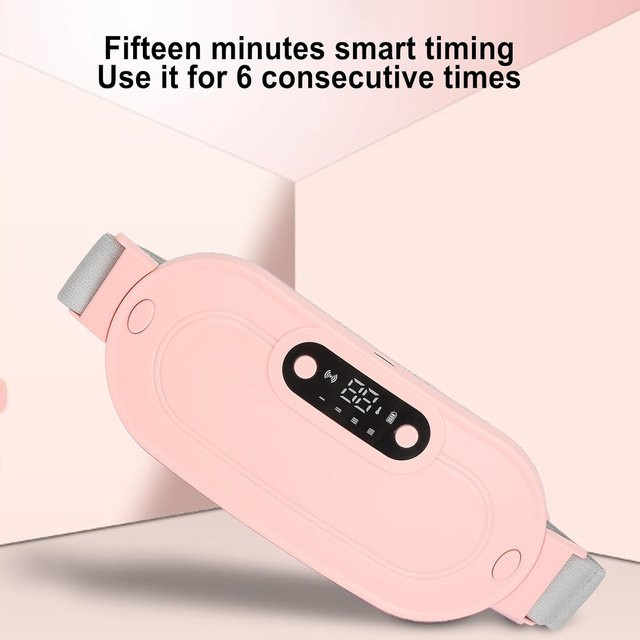 Tragbares kabelloses Menstruationsheizkissen von SOXW mit 5000 mAh Akku für Periodenkrämpfe in Weiß und Pink - Bild 1