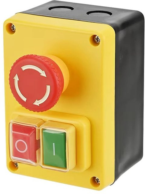 ADORN Not-Aus-Schalter KJD17D elektromagnetischer Drucktastenschalter für Elektrowerkzeuge und Werkzeugmaschinen, Gelb, 120 V, 16 A - Bild 1