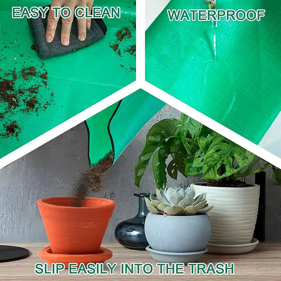 Wasserdichte und faltbare Gartenmatte zum Umtopfen von Pflanzen in Grün - Bild 6
