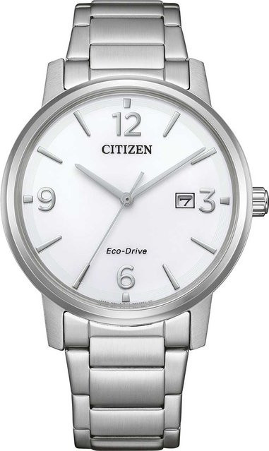 Citizen Armbanduhr, Solar, Edelstahl, Weiß, 40 mm, Herren - Bild 1