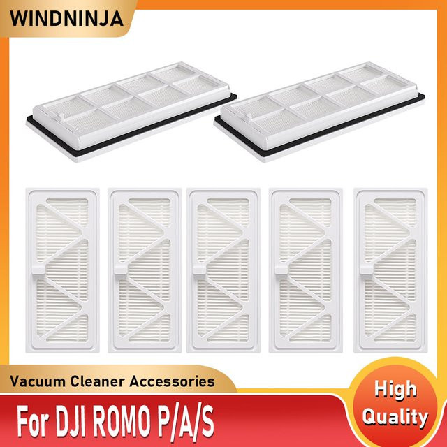 WINDNINJA HEPA-Filter für DJI ROMO P S A Saugroboter, waschbarer Ersatzfilter in Weiß - Bild 1