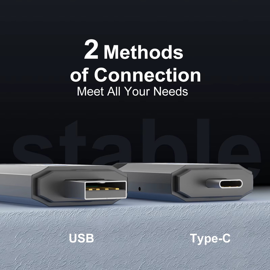 ESSGOO 2-in-1 Kabelloser CarPlay und Android Auto Adapter in Schwarz mit USB-C Anschluss - Bild 2