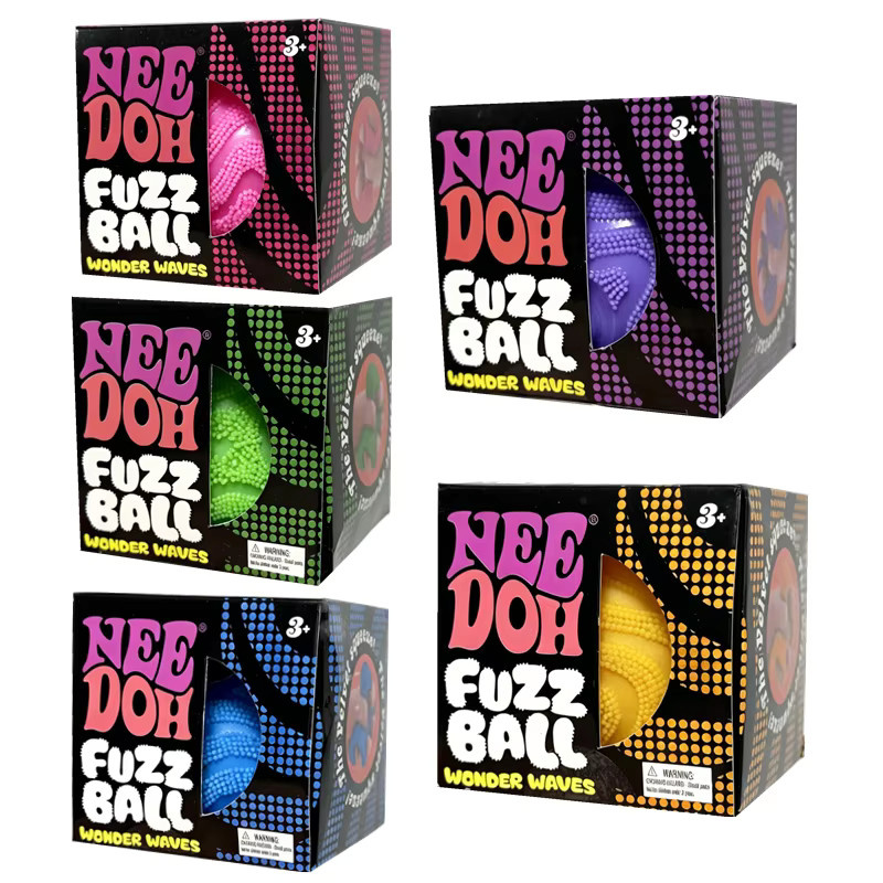 Schylling Fuzz Ball Osterei-Stil Weiches Quetsch-Fidget-Spielzeug Nee Doh Stressabbau Dekompressionsspielzeug in Multicolour - Bild 2