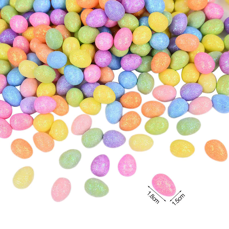 ZQNYCY Glitzernde Ostereier, Mini-Schaum, 80–240 Stück - Bild 2