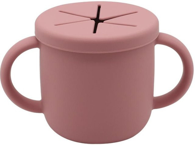 NATAWA Kinderbecher aus Silikon mit Schnabel und Aufbewahrungsbox, BPA-frei, Rot, 200 ml - Bild 1