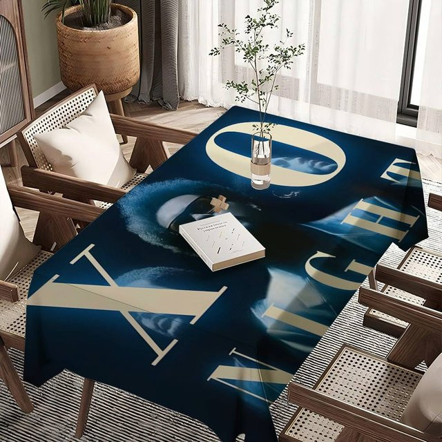 JINGYUE Pet Tischdecke mit The Weeknd XO Anime Muster, rechteckig, blau, B/T: 280 x 150 cm - Bild 1