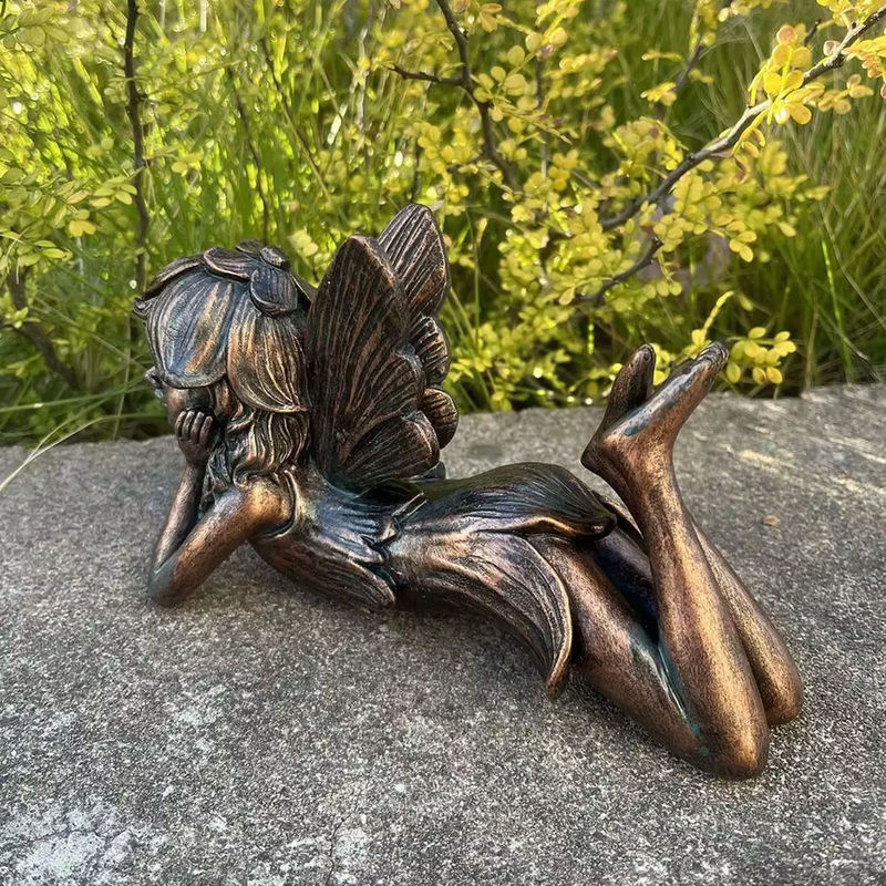 Rainpro Engel und Feen Figuren aus Kunstharz für Garten und Balkon in Bunt - Bild 5