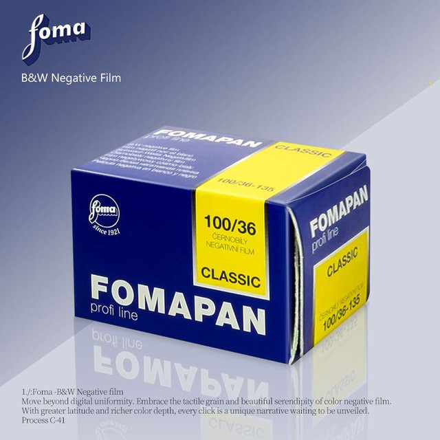 Fomapan 100 Classic Schwarz-Weiß-Negativfilm 135 35mm mit 36 Aufnahmen pro Rolle - Bild 1