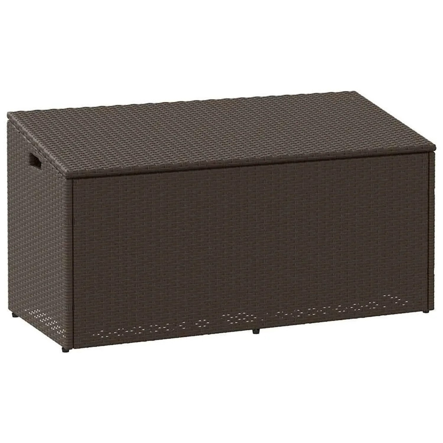 vidaXL Garten-Auflagenbox aus Poly Rattan in Braun, B/T/H: 110 x 50 x 58 cm - Bild 2