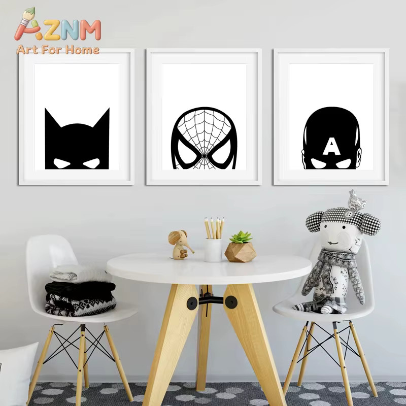 KAYOU Spiderman Poster Minimalistische Marvel Leinwandmalerei als Wandkunst für das Kinderzimmer - Bild 2