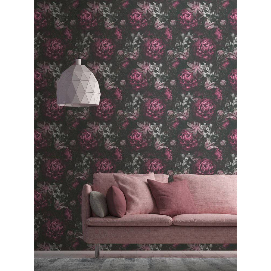 A.S. Creation Vliestapete Floral in Lila und Schwarz B/H: 0,53 x 10,05 m - Bild 2