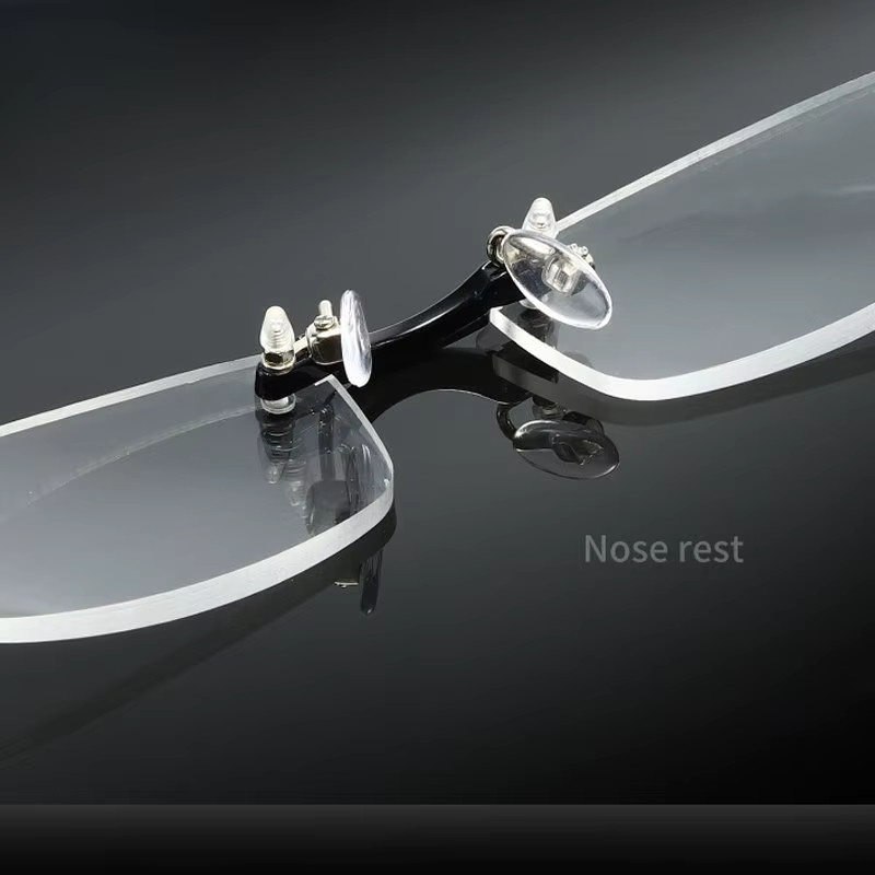 MDOD Lesebrille, randlos, Metall, Unisex - Bild 2
