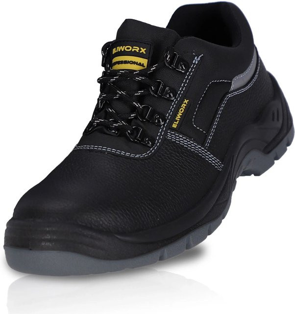 Eliworx Sicherheitsschuhe S3 SR Terra Low Herren aus Rindsleder Schwarz Größe 44 - Bild 1