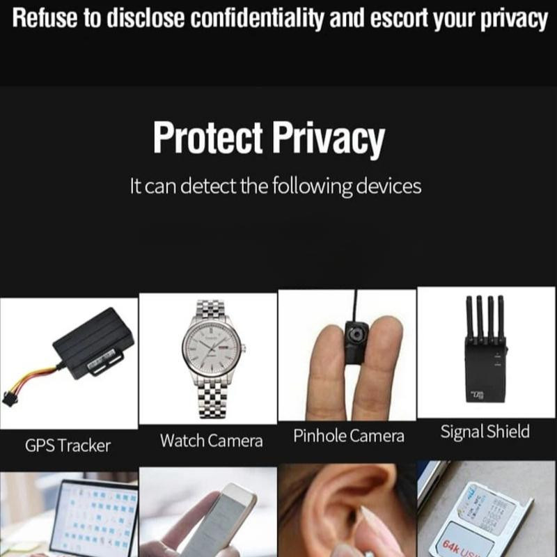 LS VISION Anti-Spionage-Kamera-Detektor K68 Bug-Scanner und RF-Signalkamera-Finder für versteckte Gadgets und GPS-Tracker in Schwarz - Bild 2