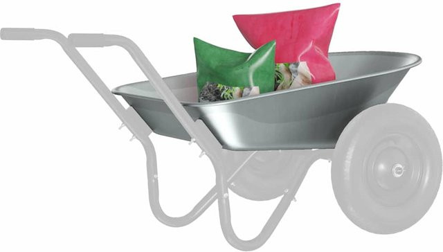 Ersatzschale für Schubkarre von VD Home Furnishing aus Stahl in Silber, B/T/H: 90 x 63 x 28 cm - Bild 1