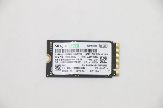 Lenovo SSD 256 GB M.2 2242 PCIe 3x4 in Schwarz - Bild 1