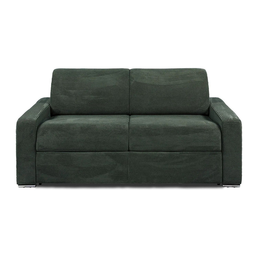Vente-unique Schlafsofa Calito in Tannengrün mit Cord-Bezug und modernem Design, Breite: 194 cm - Bild 2