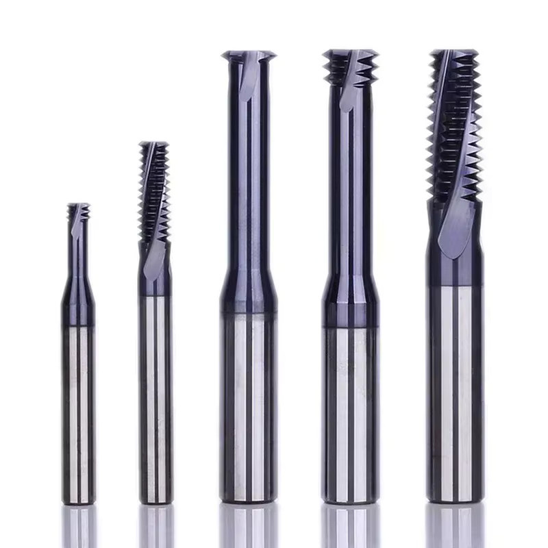 XCMY Hartmetall-Gewindefräser mit drei Zähnen für die CNC-Bearbeitung, M1-M30, Schwarz - Bild 4