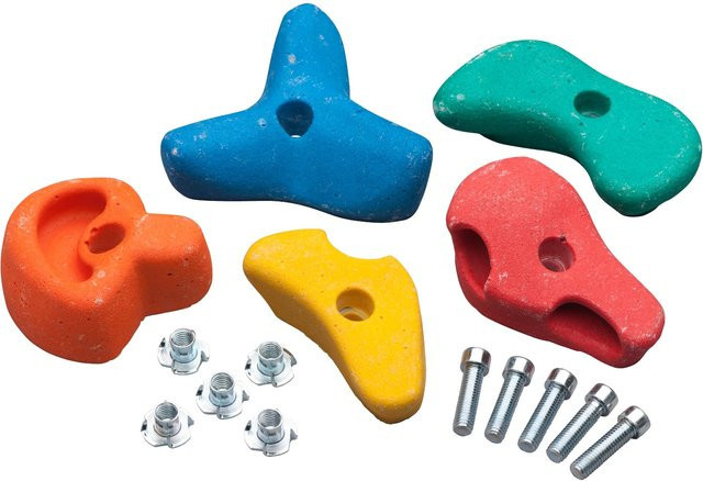Klettersteine Spielgerät aus Holz für Kletterrahmen und Schaukeln - Bild 1