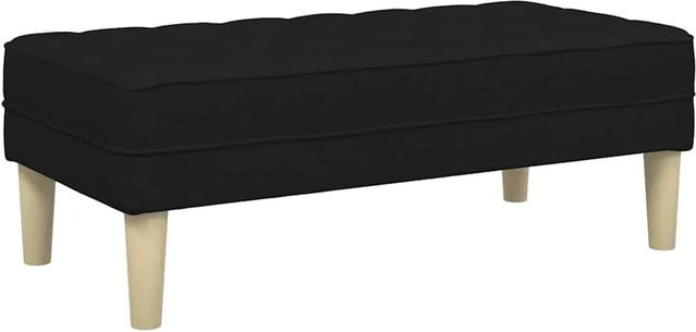 vidaXL Bank in Schwarz mit Stoffbezug, B/T/H: 113 x 57 x 39 cm - Bild 1