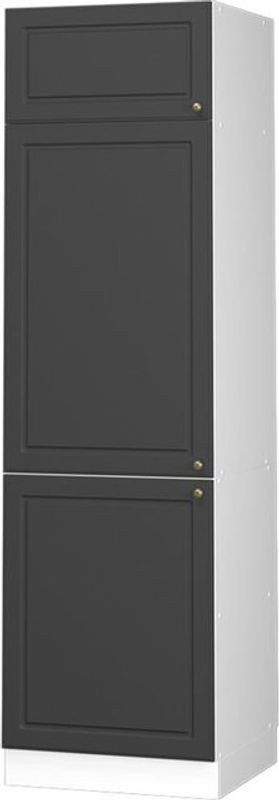 Vicco Kühlumbauschrank Fame-line in Anthrazit-Gold mit Drehtüren, H x B x T: 206,8 x 60 x 58 cm - Bild 1