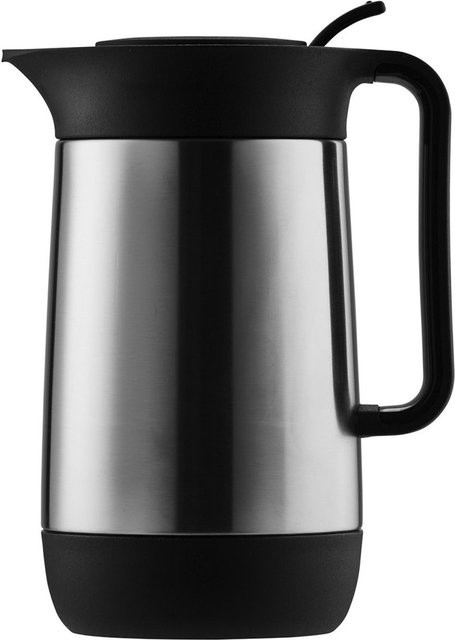 Helios Isolierkanne Contur Push matt in Silber, 0,6 l, Höhe: 21,3 cm - Bild 1