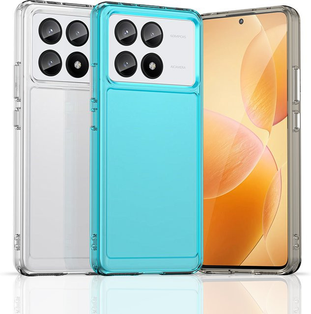 Stoßfeste Silikon Handyhülle für Redmi K70, K70 Pro, K70e und Poco X6 Pro 5G in Transparent - Bild 1